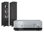 Zestawy stereo - Yamaha R-N800A (srebrny) + Tesi 661 (czarny) - miniaturka - grafika 1
