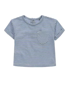 Kaftaniki dla niemowląt - bellybutton Koszulka w kolorze niebiesko-białym - grafika 1