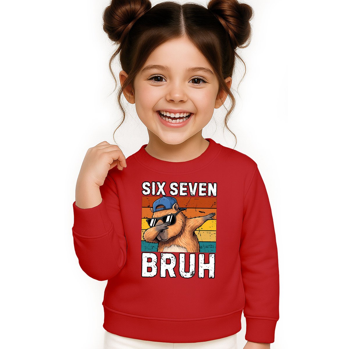 BLUZA DZIECIĘCA 67 SIX SEVEN VIRAL CAPYBARA 122-128 DLA CHŁOPCA DZIEWCZYNKI