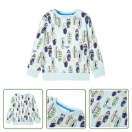 Bluzy dla dziewczynek - Bluza dziecięca - jasnoniebieski melanż - 128 - Bluza Dla Dziecka - miniaturka - grafika 1