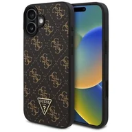Etui i futerały do telefonów - Etui GUESS New 4G Triangle do Apple iPhone 16 Czarny | Bezpłatny transport - miniaturka - grafika 1