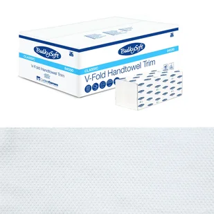 Ręcznik papierowy w listkach krótki 21x21cm składany typu ZZ V-FOLD 3150szt biały 2 warstwy - Ręczniki papierowe - miniaturka - grafika 1
