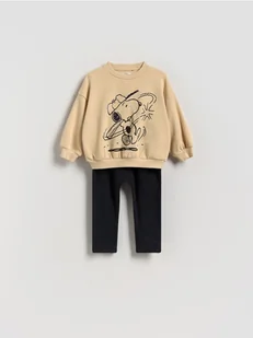 Reserved - Bawełniany komplet Snoopy - złamana biel - Bluzy i sweterki niemowlęce - miniaturka - grafika 1