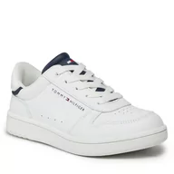 Buty dla chłopców - Sneakersy Tommy Hilfiger Low Cut Lace-Up Sneaker T3X9-33349-1355 M White/Blue X336 - miniaturka - grafika 1