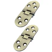 Zawiasy, okucia i inne akcesoria - Zawias do stołu składanego, zawias meblowy, zawias opuszczany ze stopu cynku, 7,8 x 3 cm, opakowanie 2 szt., brąz - miniaturka - grafika 1