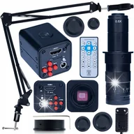 Mikroskopy i lupy - MIKROSKOP CYFROWY Z KAMERĄ NORMA BLACK PRO WYSIĘGNIK I OBIEKTYW 180X 3W1 - miniaturka - grafika 1