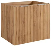 Szafki łazienkowe - Dwudrzwiowa ryflowana szafka do łazienki 60 cm dąb craft złoty A3-G44 - miniaturka - grafika 1