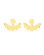 Kolczyki - Złote kolczyki za ucho - miniaturka - grafika 1