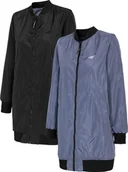 Kurtki i kamizelki sportowe damskie - 4f Kurtka damska szara H4L21 KUDC003 25S r. XS - miniaturka - grafika 1