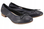 Baleriny - Maciejka P6800-17 granatowe baleriny damskie skórzane modne r.36 - miniaturka - grafika 1