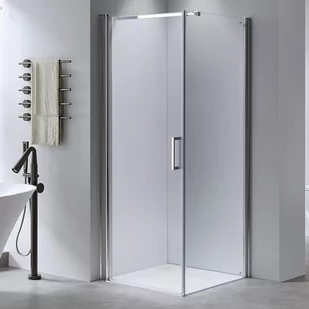 Hydrosan Kabina prysznicowa 80x80 kwadratowa drzwi pełne uchylne KZ1190A - Kabiny prysznicowe - miniaturka - grafika 1
