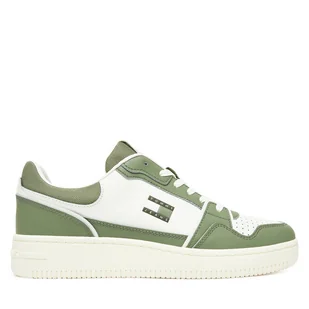 Sneakersy Tommy Jeans Tjm Retro Basket EM0EM01610 Biały - Sneakersy męskie - miniaturka - grafika 1