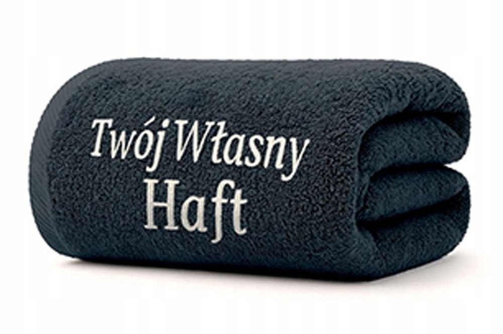 RĘCZNIK FROTTE KĄPIELOWY PLAŻOWY 50x100 TWÓJ WŁASNY HAFT IMIE WF SIŁOWNIA