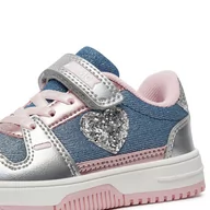Buty dla dziewczynek - Sneakersy Primigi 5957022 Laminated Silver-Denim - miniaturka - grafika 1
