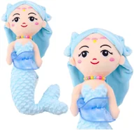 Maskotki i pluszaki - Pluszowa Syrenka z Koralami Przytulanka Niebieska 32cm LEAN Toys - miniaturka - grafika 1