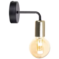 Lampy ścienne - KET Kinkiet LAMPA ścienna KET1165 metalowa OPRAWA industrialna czarna złota - miniaturka - grafika 1