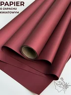 Folia, papier śniadaniowy, serwetki - Papier florystyczny do pakowania satynowy 50cmX9m Marsala - miniaturka - grafika 1