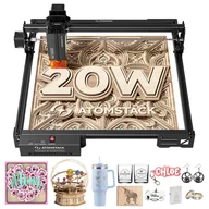 Grawerowanie i akcesoria - AtomStack A20 Pro V2 20W Laser Engraver 400mm/s High Speed 0 01mm Precision 0 08 x 0 1mm Spot 400*365mm - miniaturka - grafika 1