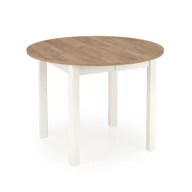 Stoły - Stół Rozkładany 102-142 x 102 x 76 Ringo Dąb Craft / Biały Halmar - miniaturka - grafika 1
