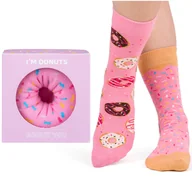 Skarpetki damskie - Skarpetki damskie Soxo Donut w Pudełku | Idealne na prezent | Śmieszne i Wesołe | różowe - SOXO - miniaturka - grafika 1
