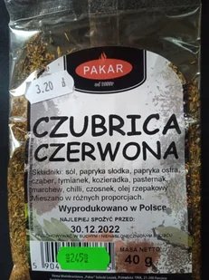 Czubrica zielona Pakar 40g - Przyprawy i zioła sypkie - miniaturka - grafika 1