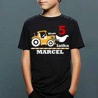 Koszulki dla chłopców - Mam 5 latek, traktor - koszulka dziecięca - miniaturka - grafika 1
