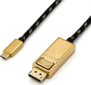 Roline Kabel adaptera ROLINE GOLD USB typu C - DisplayPort, v1.2, M/M, 2 m - Adaptery i przejściówki - miniaturka - grafika 1