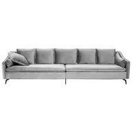 Sofy i kanapy - Sofa welurowa jasnoszara AURE - miniaturka - grafika 1