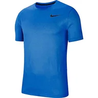 Koszulki i topy damskie - Nike M NK Top SS HPR Dry T-Shirt - Obsydian/Game Royal/Heather/(czarny), mały - miniaturka - grafika 1