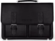 Teczki i aktówki - Solome CZARNA AKTÓWKA TECZKA LISTONOSZKA SOLOME - miniaturka - grafika 1