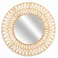 Lustra - Vilde Lustro plecione BOHO w ramie z szarego papieru okrągłe 45 cm 569034 - miniaturka - grafika 1