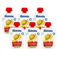Desery dla dzieci - Humana Mus jabłko-banan po 6. miesiącu Zestaw 6 x 90 g Bio - miniaturka - grafika 1