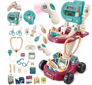 Duży Edukacyjny Zestaw Lekarza Doktora 24W1 Ekg Wózek Dźwięki Akcesoria X24 - Zabawy w naśladowanie dorosłych Duży Edukacyjny Zestaw Lekarza Doktora 24W1 Ekg Wózek Dźwięki Akcesoria X24 - Zabawy w naśladowanie dorosłych - miniaturka - grafika 1