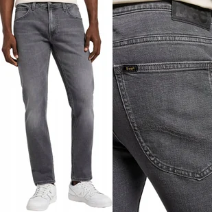 Lee LUKE SLIM Granite Stone mocno zwężane szare spodnie jeansowe W32 L30 - Spodnie męskie - miniaturka - grafika 1