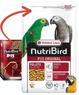 VERSELE-LAGA NutriBird P15 Original - granulat dla dużych papug 1kg - Karma dla ptaków - miniaturka - grafika 1