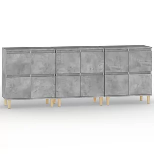 Komody, 3 szt., szarość betonu, 60x35x70 cm Lumarko! - Komody - miniaturka - grafika 3