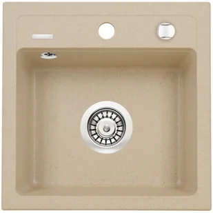 DEANTE Zestaw DEANTE ZQZA7103 zlew ZORBA + bateria NEMEZJA (kolor PIASKOWY) ZQZA7103 - Zlewozmywaki z baterią - miniaturka - grafika 1
