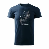 Koszulki męskie - Koszulka w góry wspinaczka dla wspinacza climbing męska granatowa REGULAR-XL - miniaturka - grafika 1