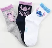 Skarpetki dla dzieci - Skarpetki sportowe, Disney Stitchmodel tenisowy, 3 pary dla dziewczynki, rozmiar 27/30 - Sun City - miniaturka - grafika 1