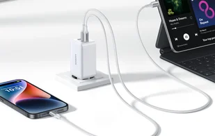 Ładowarka sieciowa UGREEN 15339 Nexode, 2xUSB-C, USB-A 3.0, PD3.0, QC4.0, GaN, 65W (biała) - Ładowarki do telefonów - miniaturka - grafika 6