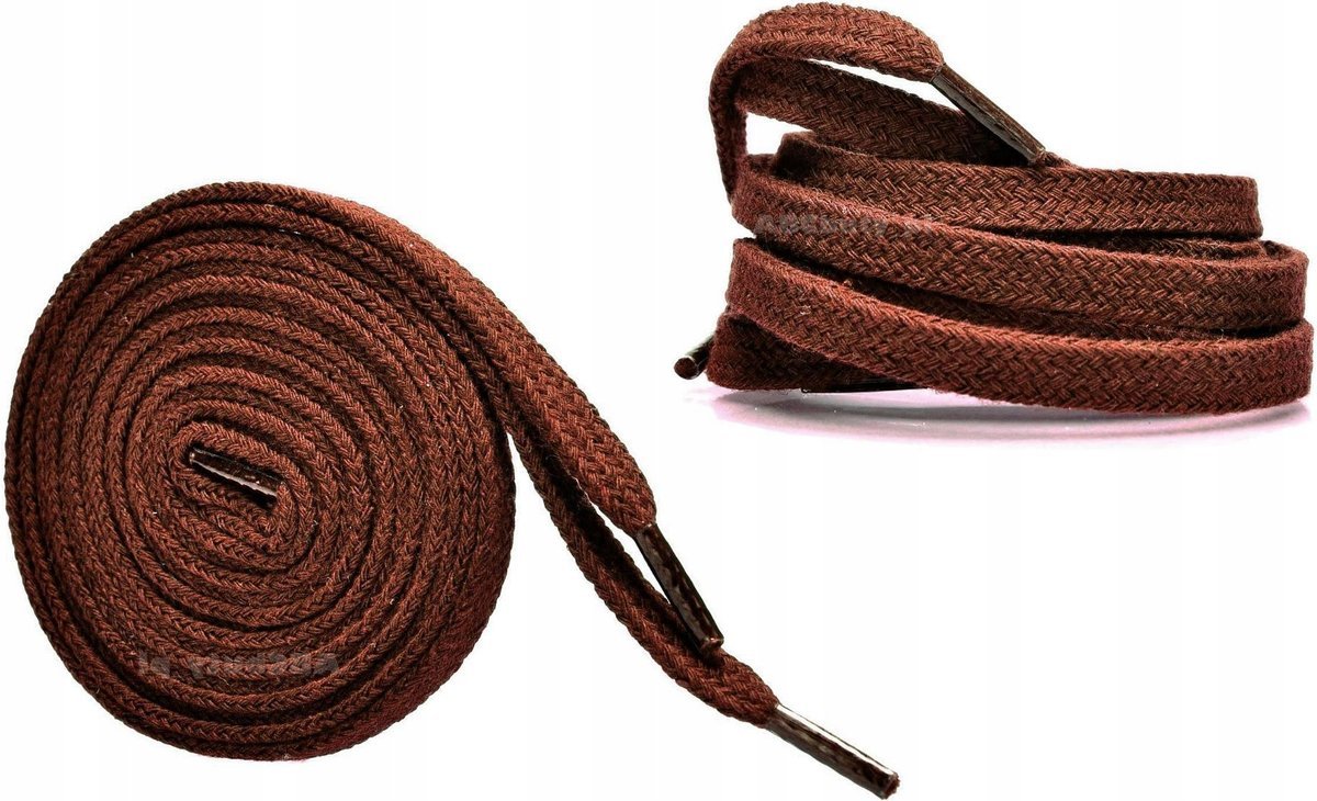 Sznurowadła BRĄZOWE Sznurówki 60 cm PŁASKIE 8 mm GRUBE 0,8 Szerokie G9-98