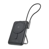 Powerbanki - Powerbank magnetyczny Choetech B735 10000mAh 20W PD + kabel USB-C (czarny) - miniaturka - grafika 1