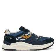 Sneakersy męskie - Sneakersy Aeronautica Militare 251SC286CT3543 Granatowy - miniaturka - grafika 1