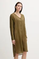 Sukienki - Sisley sukienka kolor zielony mini oversize 5XJZLQ096 - miniaturka - grafika 1