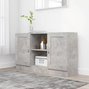vidaXL Szafka, szarość betonu, 120 x 30,5 x 70 cm, płyta wiórowa 802781 - Szafki do salonu - miniaturka - grafika 1