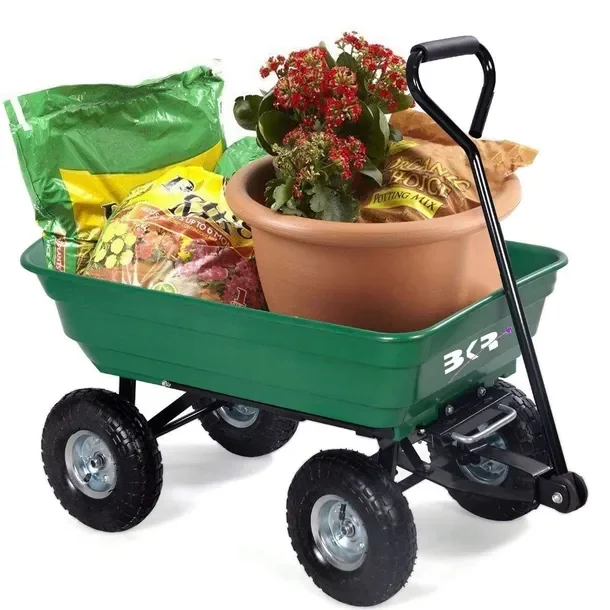 Wózek Ogrodowy Transportowy Przyczepka Taczka Ogrodowa 3w1 Wywrotka 300kg