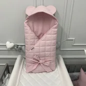 Rożki i beciki - ROŻEK MIŚ PIKOWANY pudrowy róż - miniaturka - grafika 1