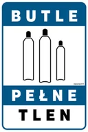 Tablice BHP - JD048 BUTLE PEŁNE TLEN, FN - FOLIA SAMOPRZYLEPNA; (75X100MM) - miniaturka - grafika 1