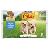 Sucha karma dla psów - Karma dla psa FRISKIES Junior Kurczak z marchewką w sosie 4 x 85 g - miniaturka - grafika 1