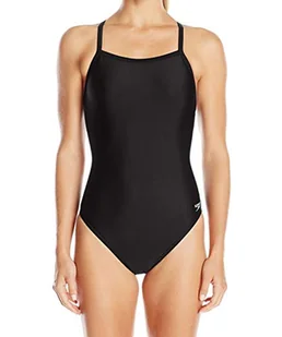 Speedo Damski strój kąpielowy jednoczęściowy Powerflex Flyback jednolite kolory drużynowe dla dorosłych jednoczęściowy strój kąpielowy - Stroje kąpielowe dla dziewczynek - miniaturka - grafika 1